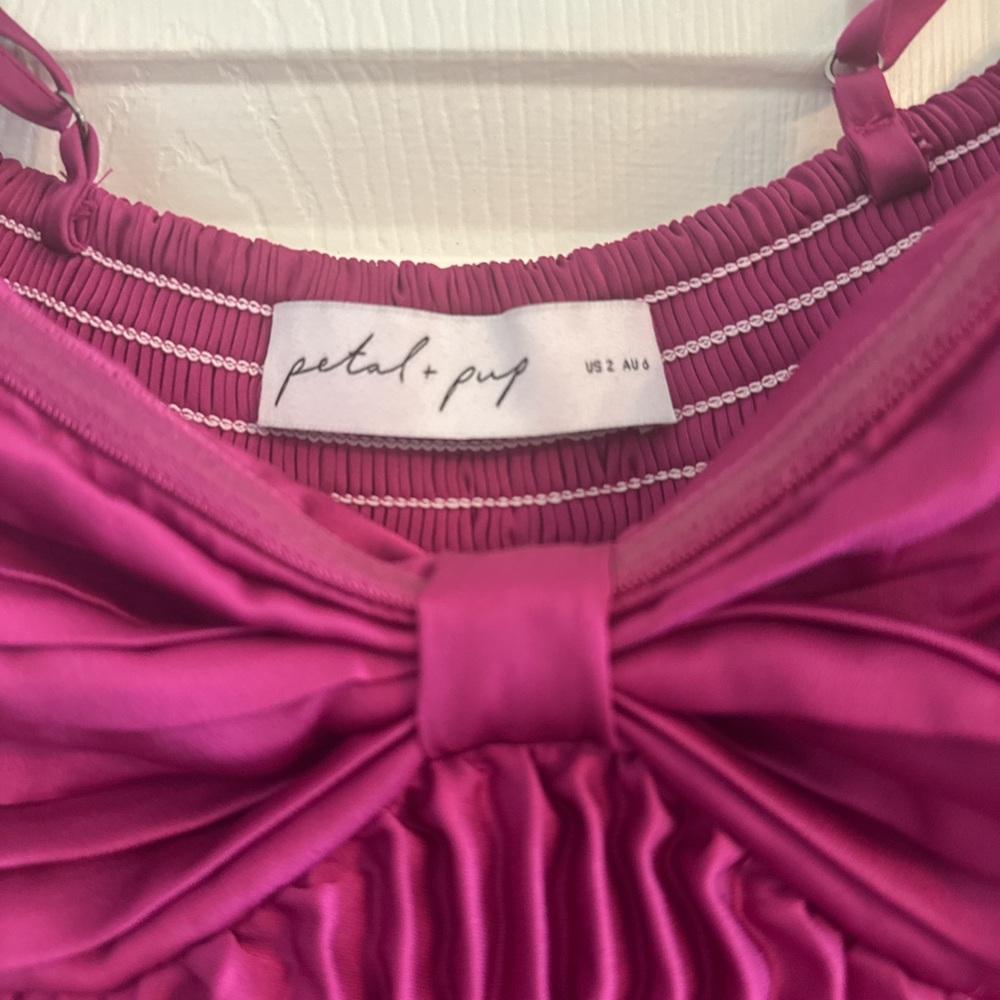 Petal & Pup Fuchsia Pleated Dress - Picture 2 of 5